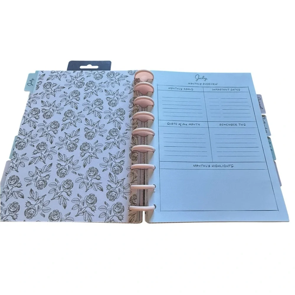 American Crafts Maggie Holmes Floral Day-to-Day Dashboard Disc bound Planner